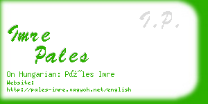 imre pales business card
